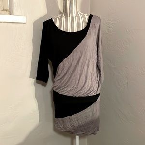 Black and Grey Color Block Dress